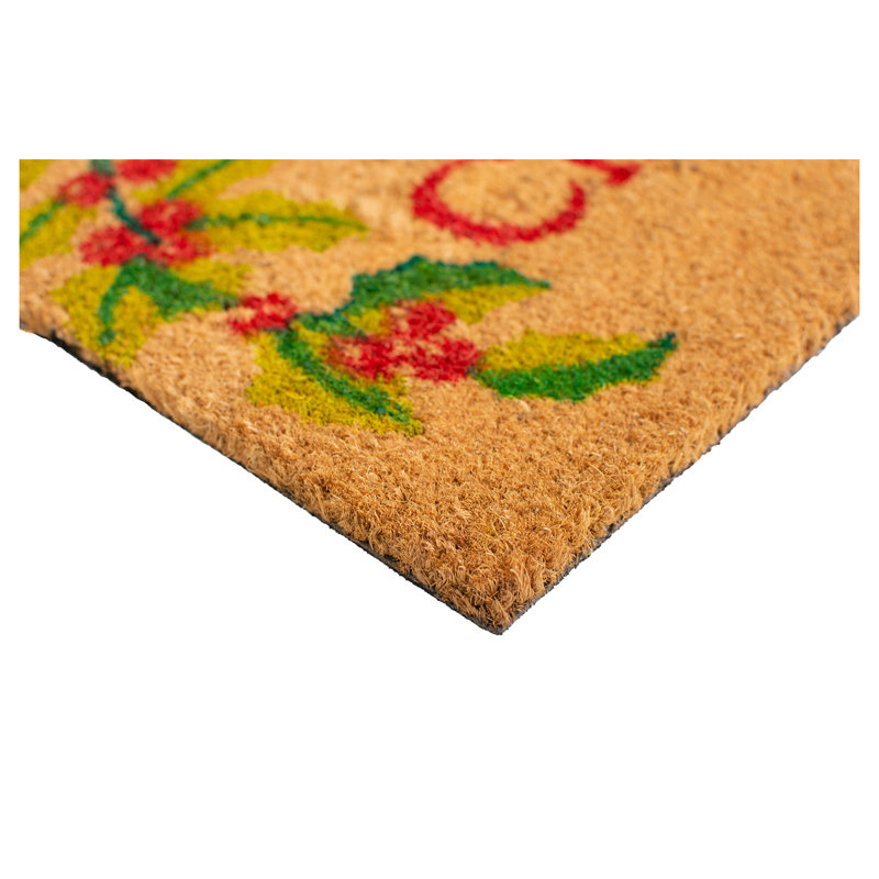 Amiel Non-Slip Christmas Indoor / Outdoor Doormat, Rectangle 1'5" x 2'5"