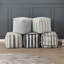 Pouf carré en tissu d'ameublement en tissu jacquard moderne, repose-pieds, repose-pieds antidérapant, fauteuil à billes, repose-pieds 1pc