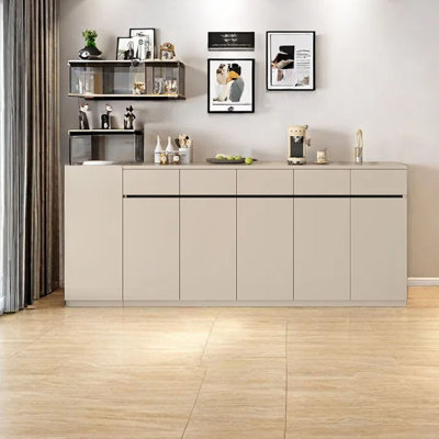 Grande armoire rectangulaire moderne, buffet polyvalent et armoire de rangement