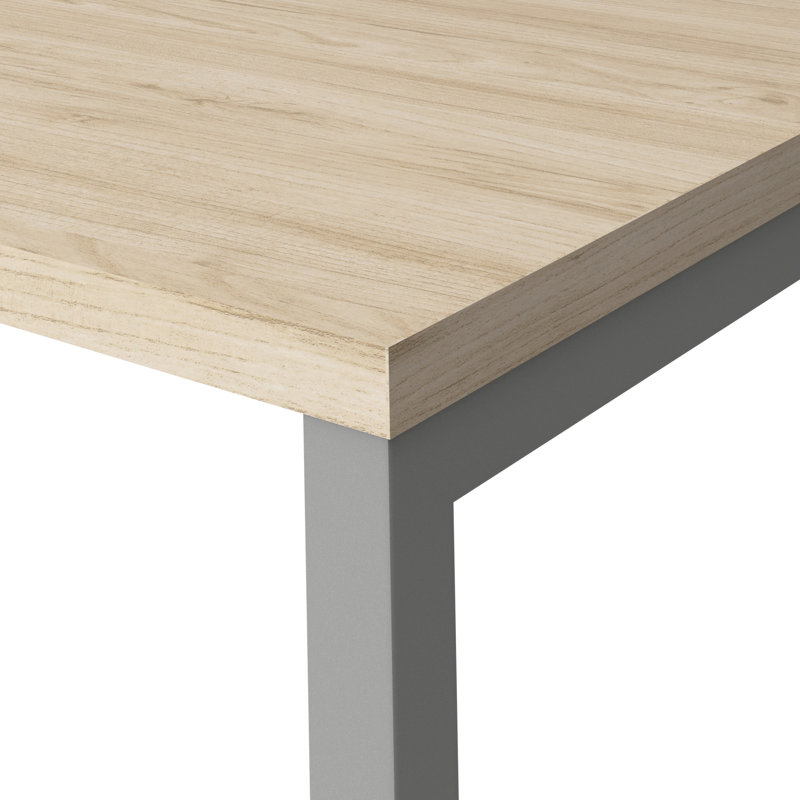 Easy Office Piece Computer Desk Office Set, Natural Elm