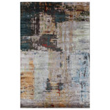 Contemporary One-of-a-Kind Rectangle 6'1" X 9 Hand Knotted Area Rug