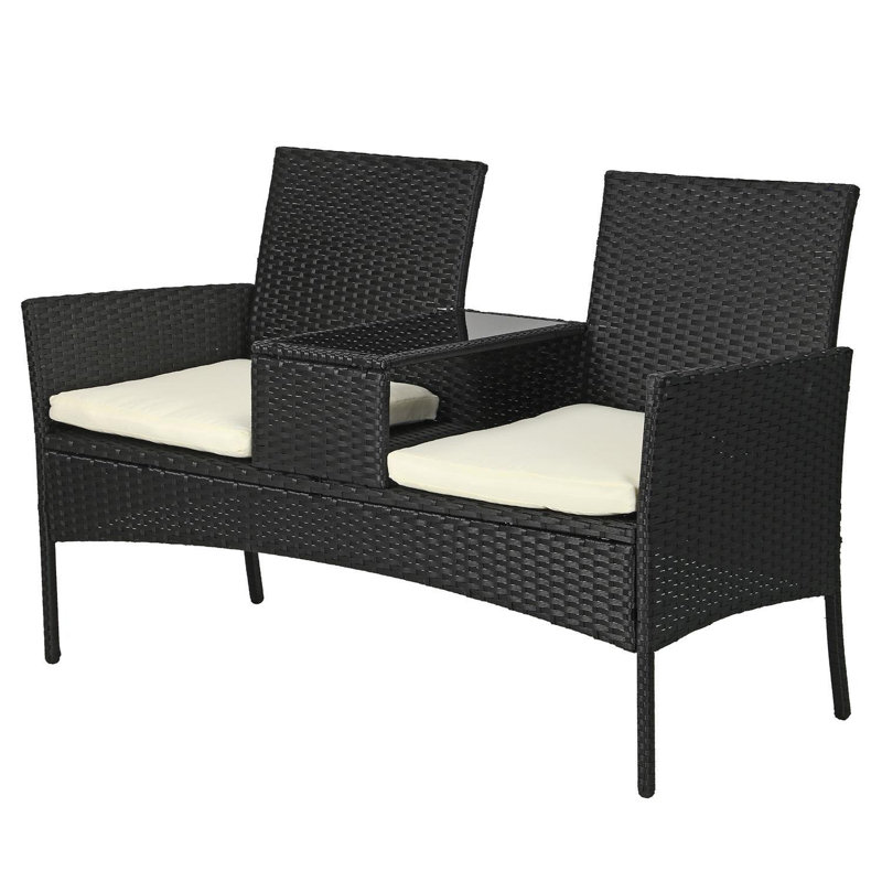 0cm Wide Loveseat, Beige