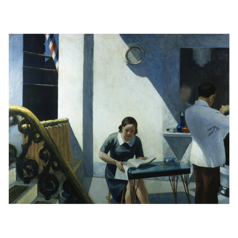 Barber Shop par Edward Hopper - Impression giclée, H 22 po x l 28 po
