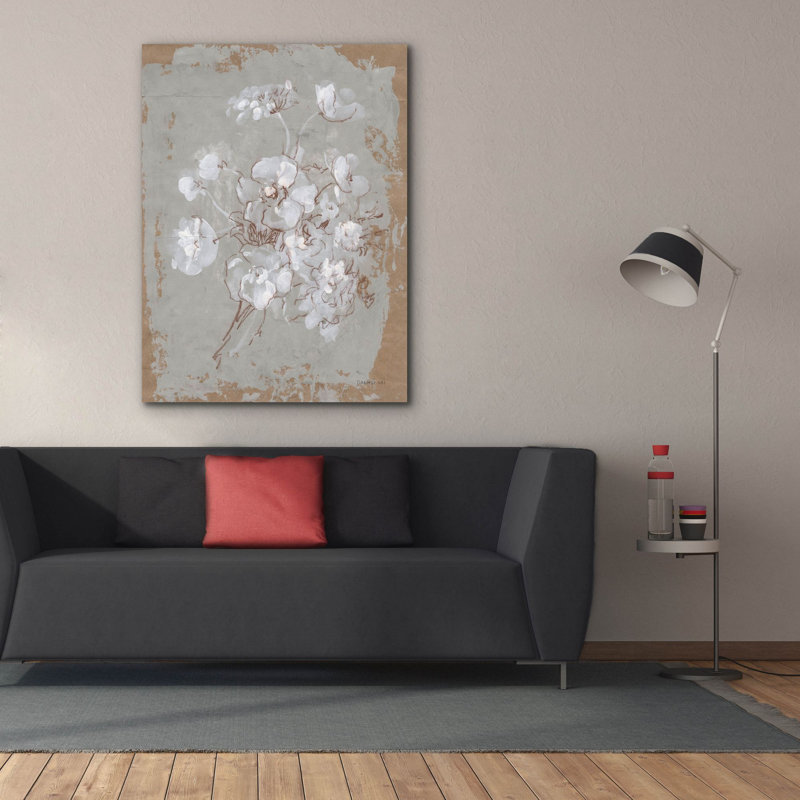Winston Porter 'Delicate Floral 1' by Danhui Nai Canvas Wall Art, 54" H x 40" W