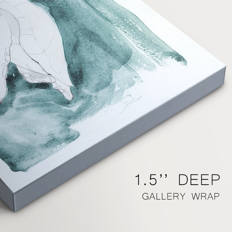Tortue de mer à la recherche de II - Cavas enveloppés de galerie, 12 x 18