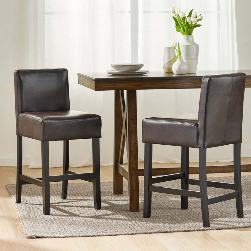 Tabourets de bar, structure en bois, Noir