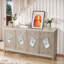 Armoire de rangement moderne avec 4 portes décoratives en miroir-72317410