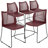 Oliverson Plastic Stacking Lobby Chairs with Honeycomb Backs-1496206834-1496206833