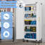 Armoire de rangement à outils en métal 70,9 "avec serrure et 4 tablettes réglables pour le garage, la maison, le bureau-928974955