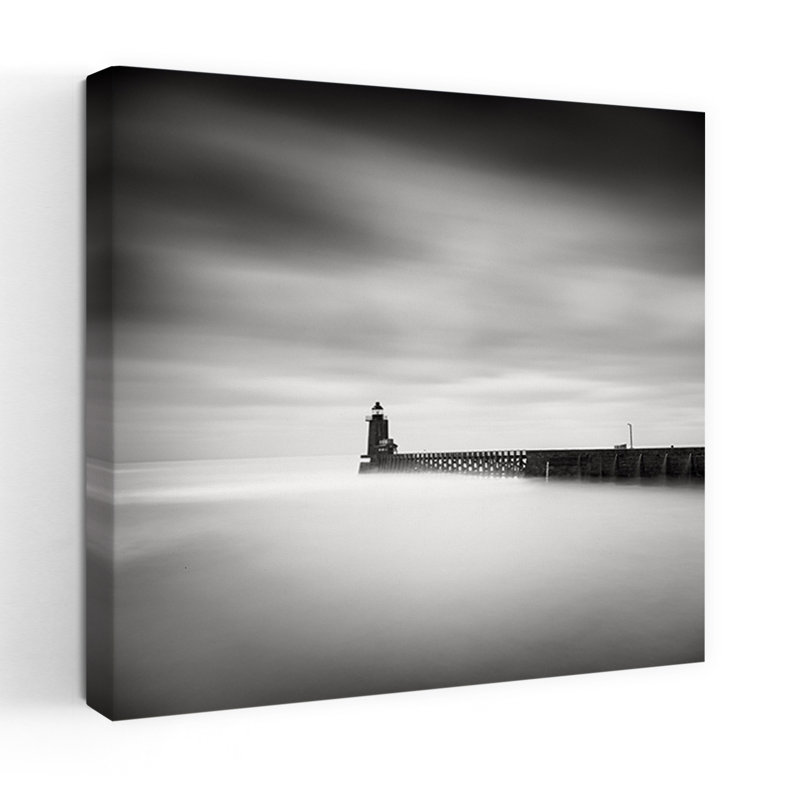Art abstrait océanique Le Phare, H 18 po x l 18 po