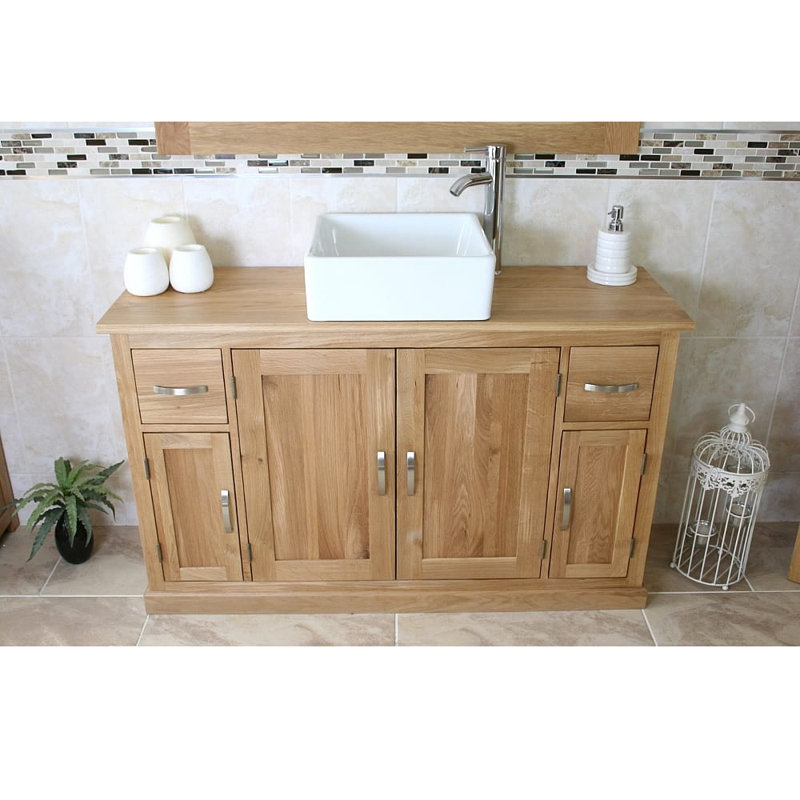 Edmondson 1230mm Single Bathroom Vanity with Vessel Ceramic Basin