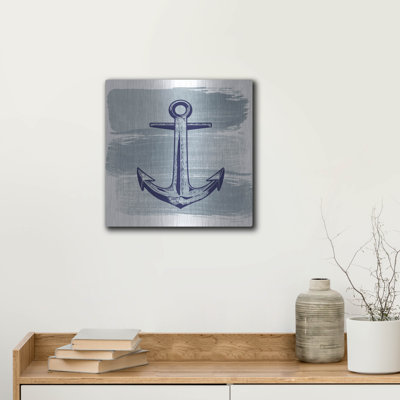 " Brushed Midnight Blue Anchor " by Bluebird Barn