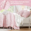 Ensemble d'édredon pour lit double / grand 5 pièces, rose-131299414-131299416