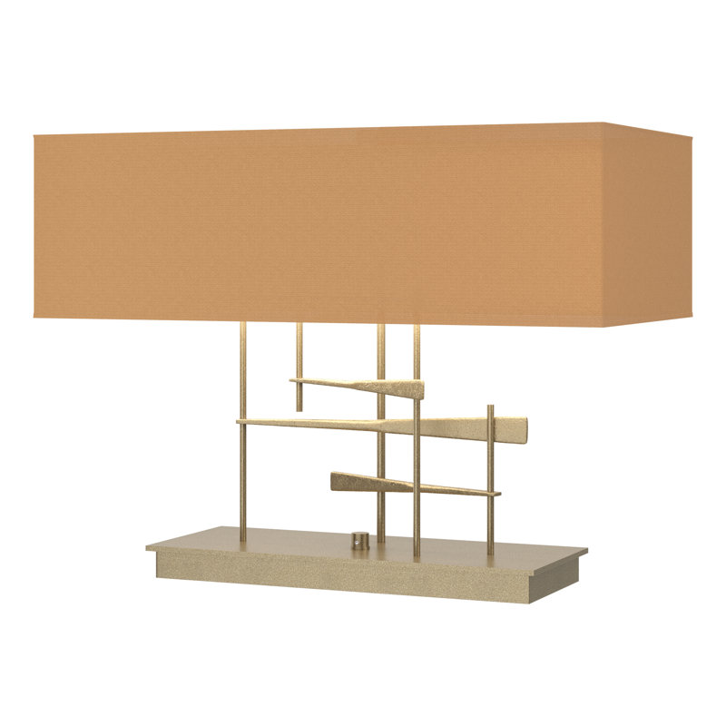Cavaletti 15.3" Table Lamp, Natural Anna, Soft Gold