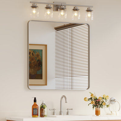 Tempered Glass And Aluminum Framed Bathroom Mirrorr, Vanity Wall Mirror