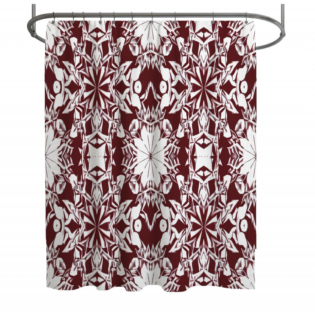 Pattern Print Kaleidoscope Bathroom Shower Curtain