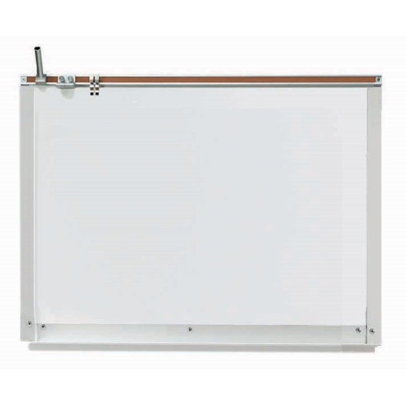 Tableau blanc magnétique à cadre en aluminium, H 1 pi 6 po x l 2 pi