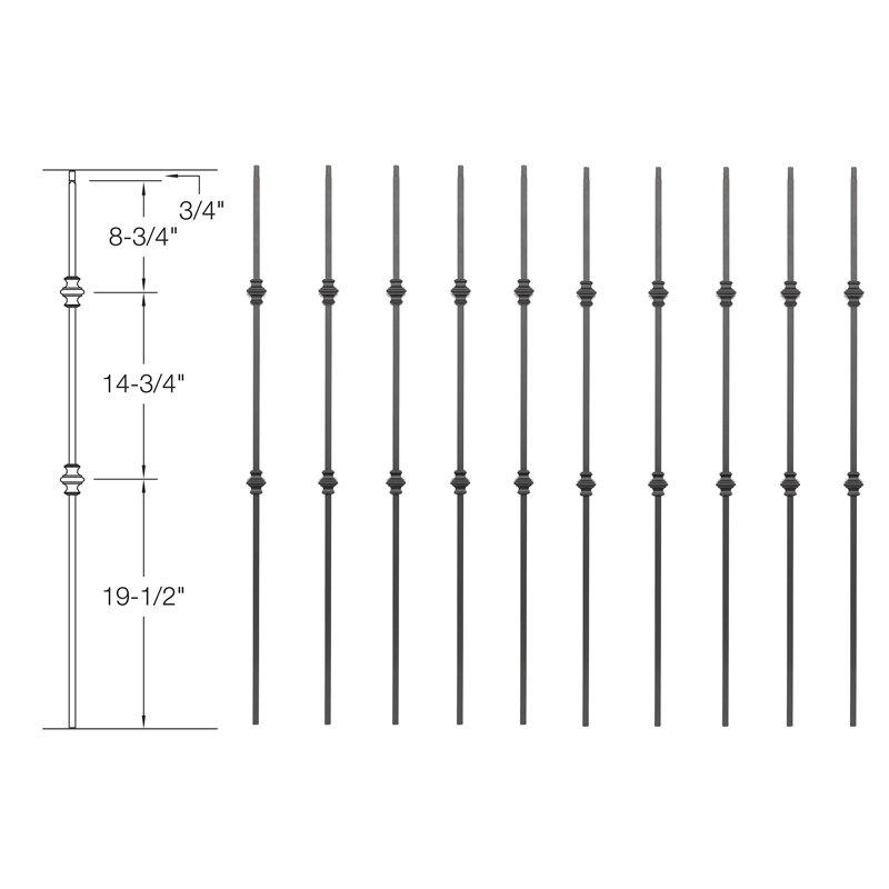 Colombes 1.3" Iron Balusters Set
