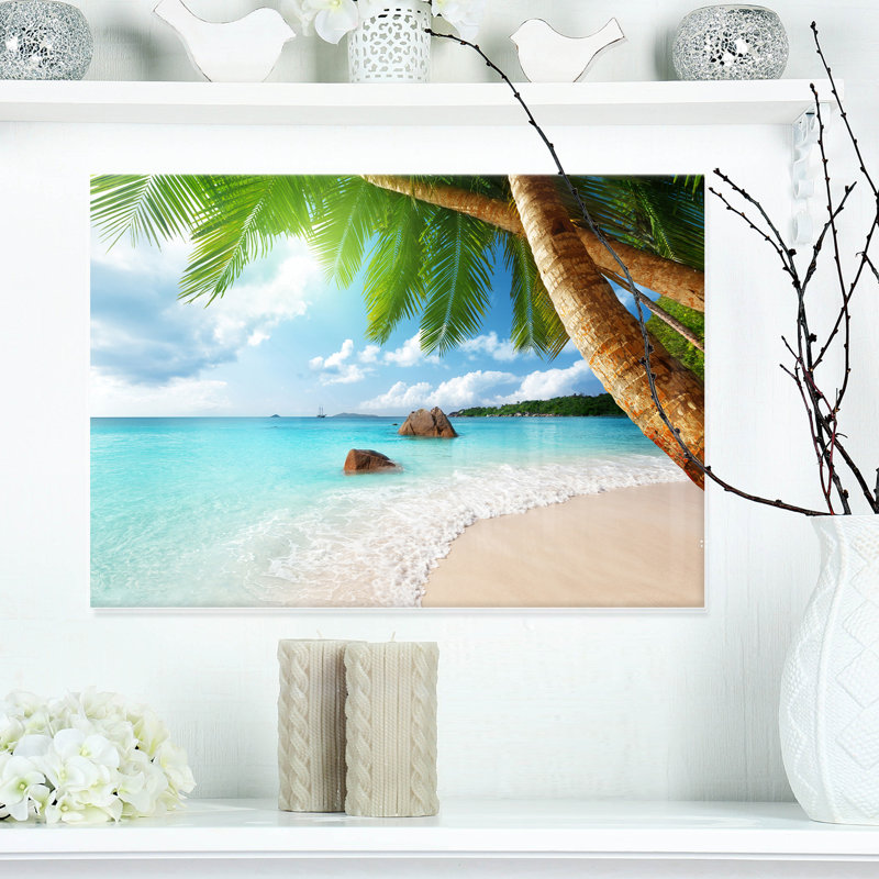 «Praslin Island Seychelles Beach», photographie, H 20 po x l 20 po x P 1 po, Toile tendue