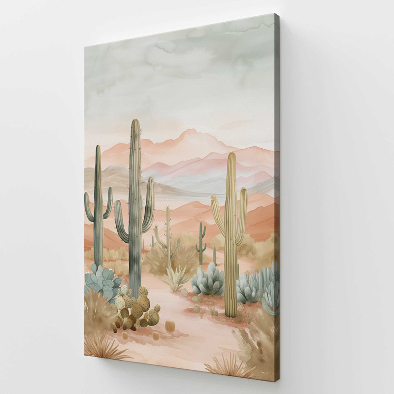 Toile roulée «Cactus Waltz I», Toile tendue, 72" H x 48" W x 1.25" D