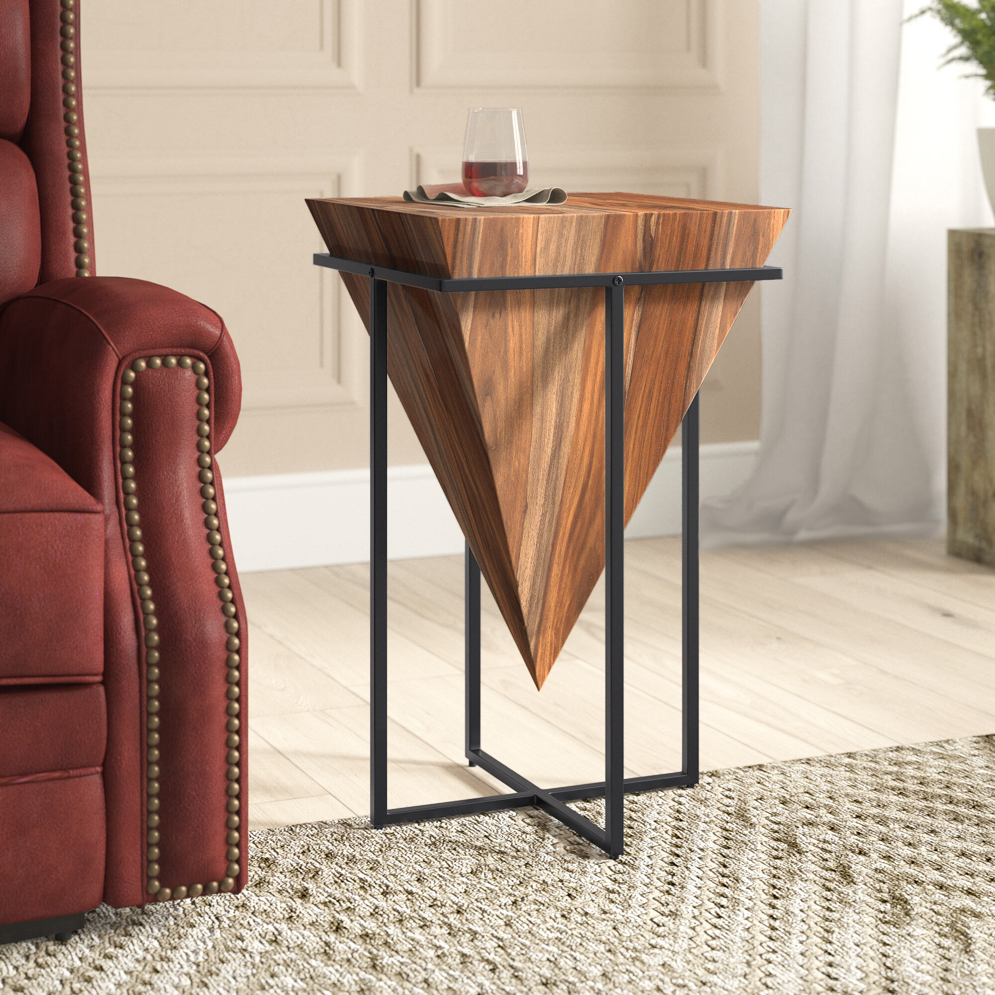 Trent Austin Design® Gupton Solid Wood Cross Legs End Table