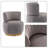 Modern style Velvet Swivel Barrel Accent Chairs with Gold Base, 360° Cuddle Chair for Living Room, Bedroom, Office or Club-572519857