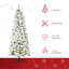Sapin de Noël artificiel pré-éclairé enneigé avec branches réalistes-1241187678