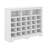 Sleek Design 24 Shoe Cubby Console, Modern Storage Cabinet With Curved Base, Versatile Sideboard For Hallway, Bedroom, Living Room-1131831676
