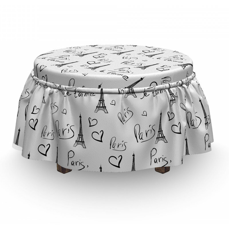 Box Cushion Ottoman Slipcover