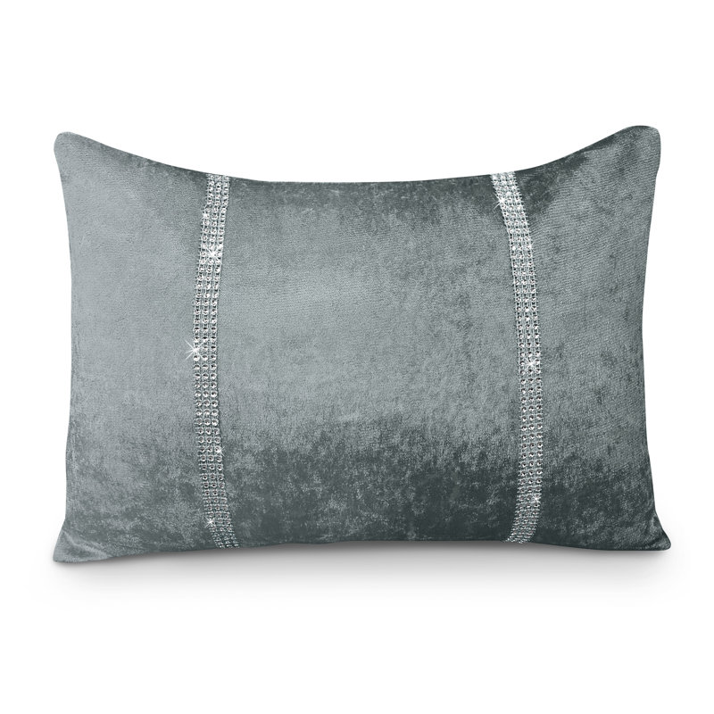 Dondi Stunning Ombre Velvet Tonal Cushion, Grey