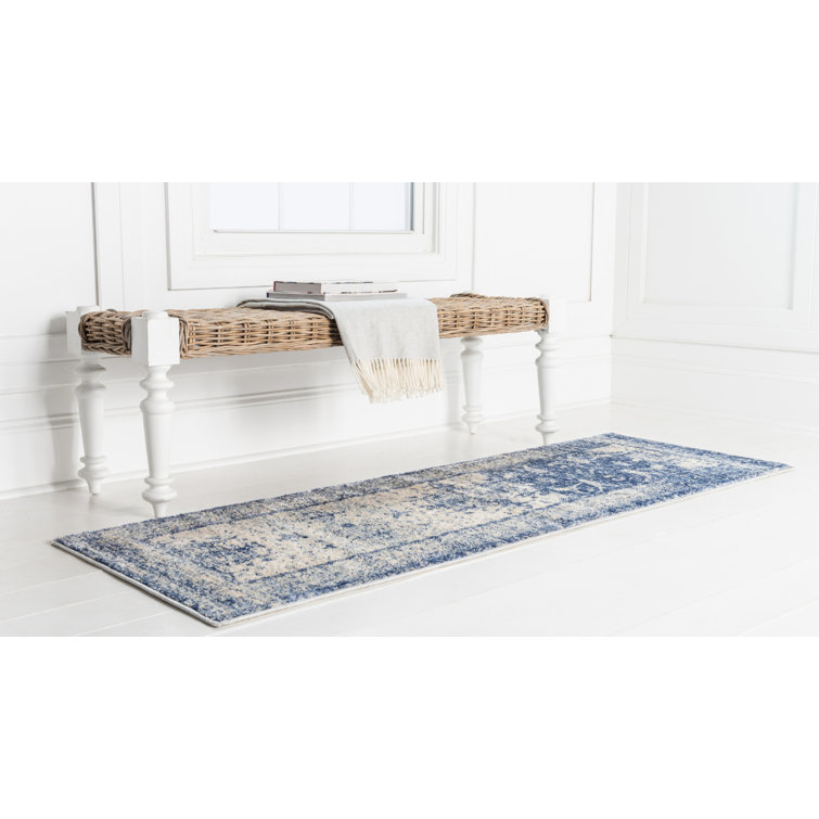 Tapis oriental bleu marine Polli