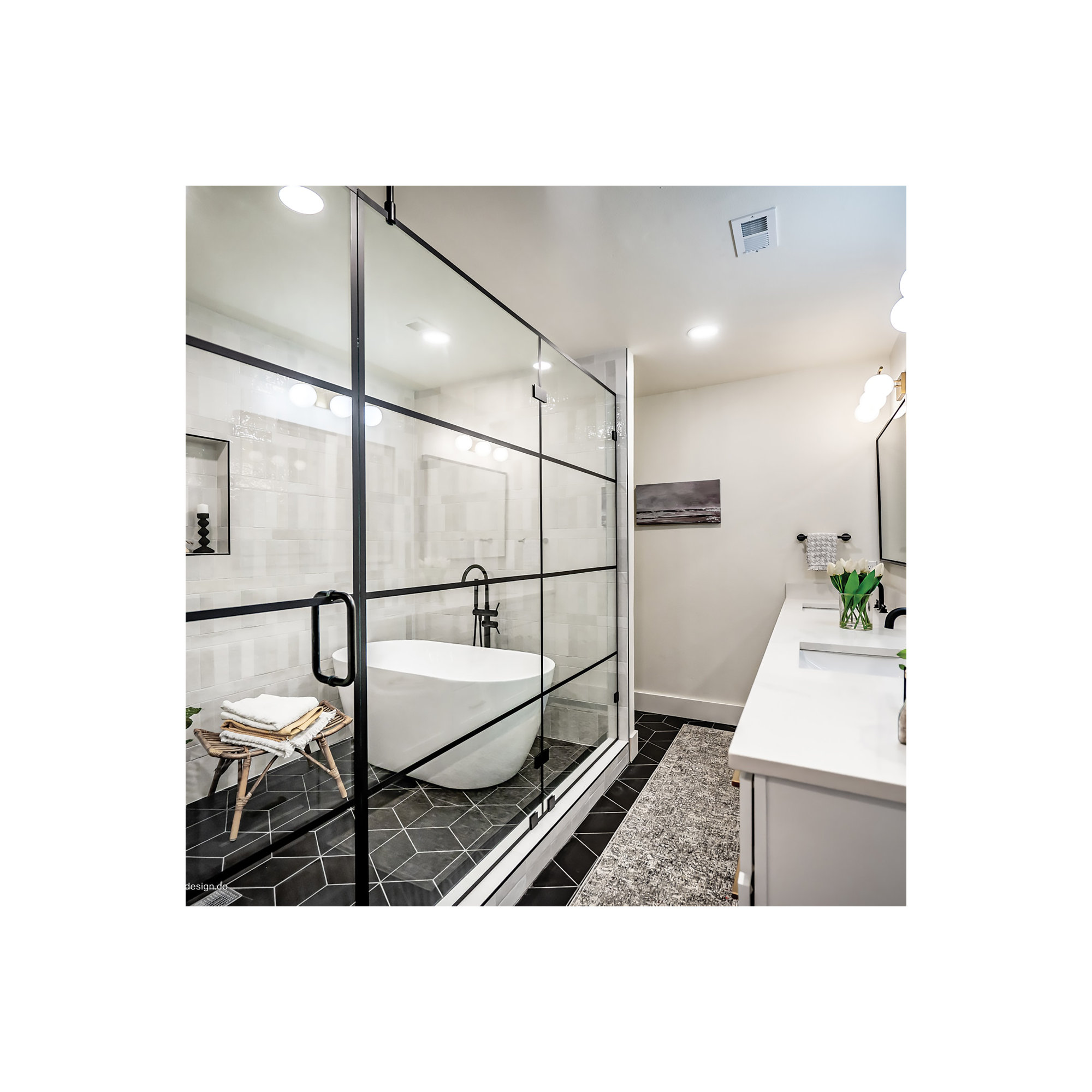 Allora 7" x 13" Porcelain Wall & Floor Tile, Solid Black