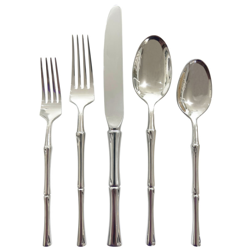 Bamboo 18/10 Stainless 20 Piece Flatware Set, Service For 4