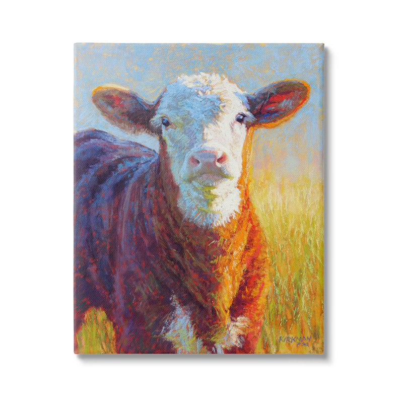 «Happy Cow Farmhouse Grassland» par Rita Kirkman, H 48 po x l 36 po x P 1,5 po
