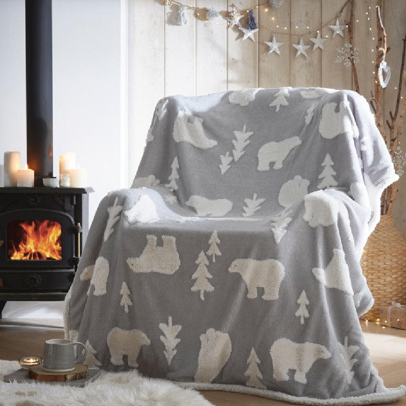 Polar Bear Christmas Throw