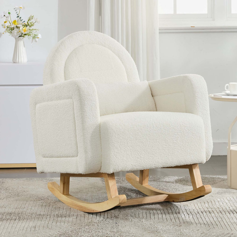 Chaise berçante décorative avec coussin, confort ultime pour votre maison, velours en peluche