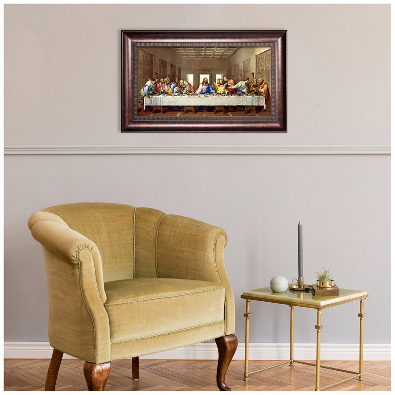 «The Last Supper» par Leonardo Da Vinci, reproductions d'art classiques du monde, estampe numérique encadrée pour décoration intérieure