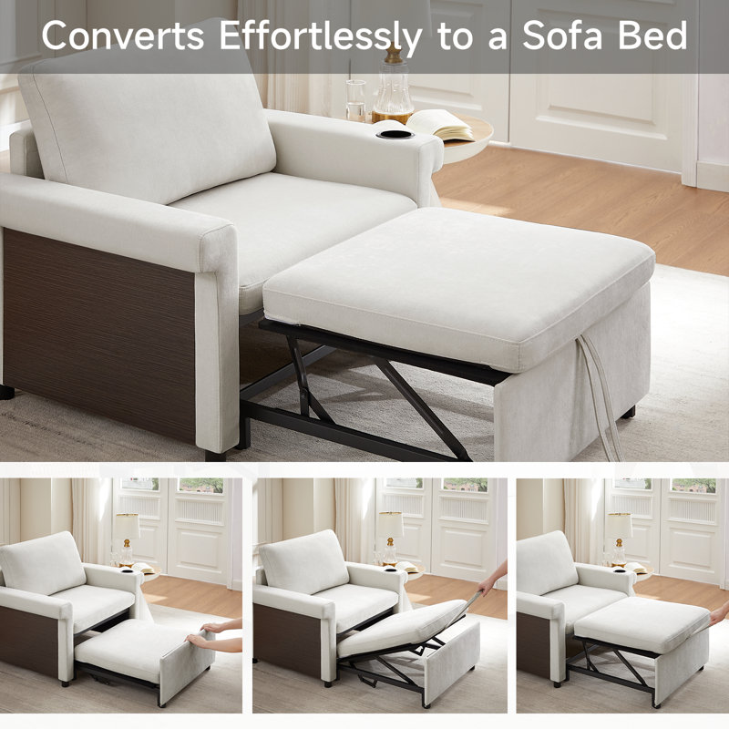 Pull Out Twin Xl Sleeper Chair Latitude Run® 3-In-1 Convertible