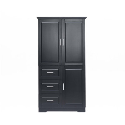 Tall And Wide Storage Cabinet With Three Drawers