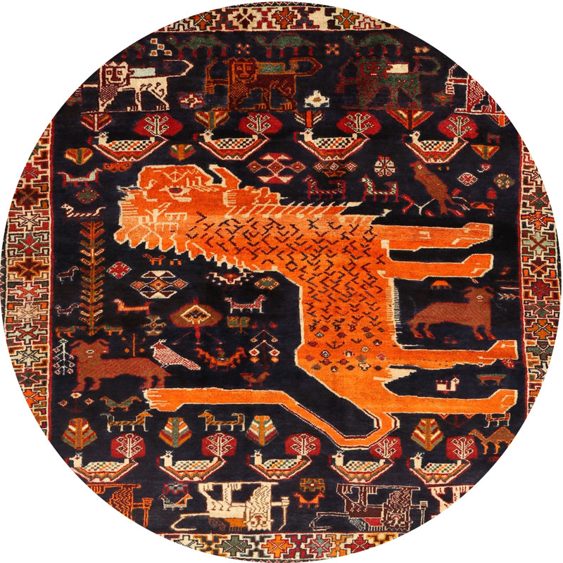 Nakkashian Southwestern Indoor Rug, Round 3'