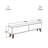 Modern TV Stand with Solid Wood Door, Walnut & White, 63.0 x 15.7 x 9.8 inches | 100% Melamine Coated Particle Board, Thickness: 0.7 inches | Multiple Shelves & Additional Storage, Stylish Scandinavian Design