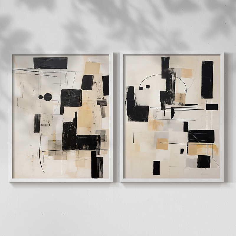 ABSTRACT Series CCCCLIX III - Impression encadrée de qualité supérieure - prête à être accrochée - aucun clou requis - aucun clou requis