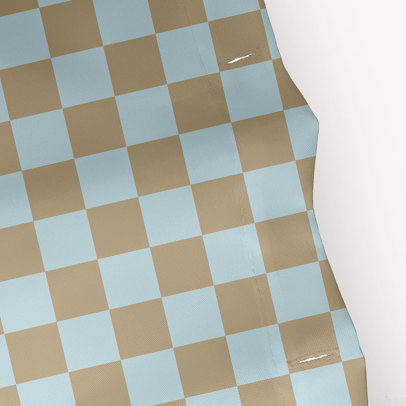 Rideau de douche simple Geartsje, Beige / bleu