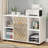 Wheeled File Cabinet with 2 Drawer, Large Mobile Lateral Filing Cabinet for Letter Size, Printer Stand with Storage Shelves for Home Office (White)