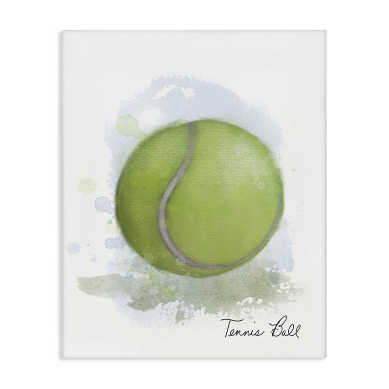 Toile douce balle de tennis pastel, design par Matthew Piotrowicz, H 20 po x l 16 po