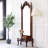 American-Style Vintage Maple Full-Length Mirror With Base