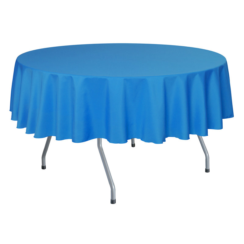 Rhein Solid Color Round Tablecloth, 3, Cobalt