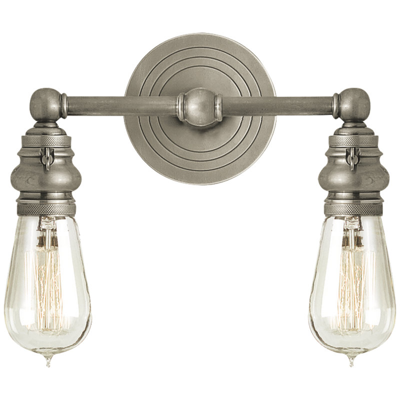 Chapman & Myers Boston Functional Double Light, Antique Nickel