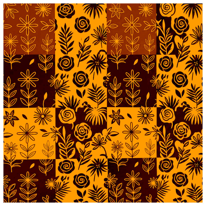 Floral Patchwork Pattern Blankets, 50in W x 60in H