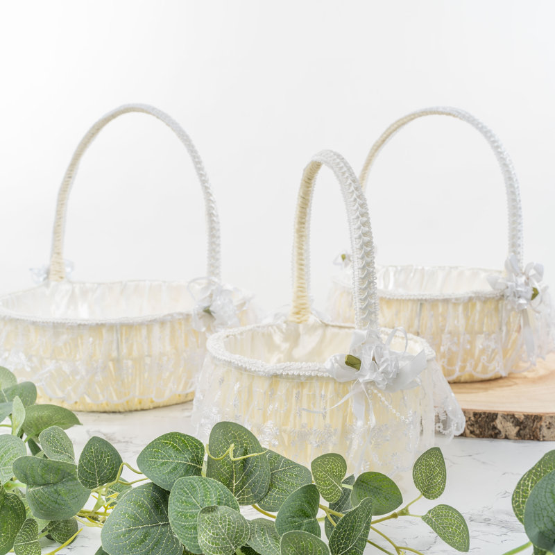 Ensemble de 3 paniers à fleurs ronds 3 pièces